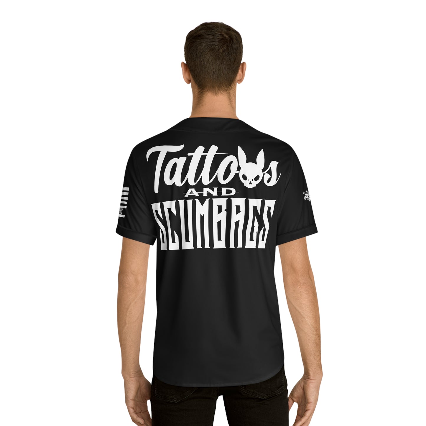 Men's Baseball Jersey (AOP) Scumbag