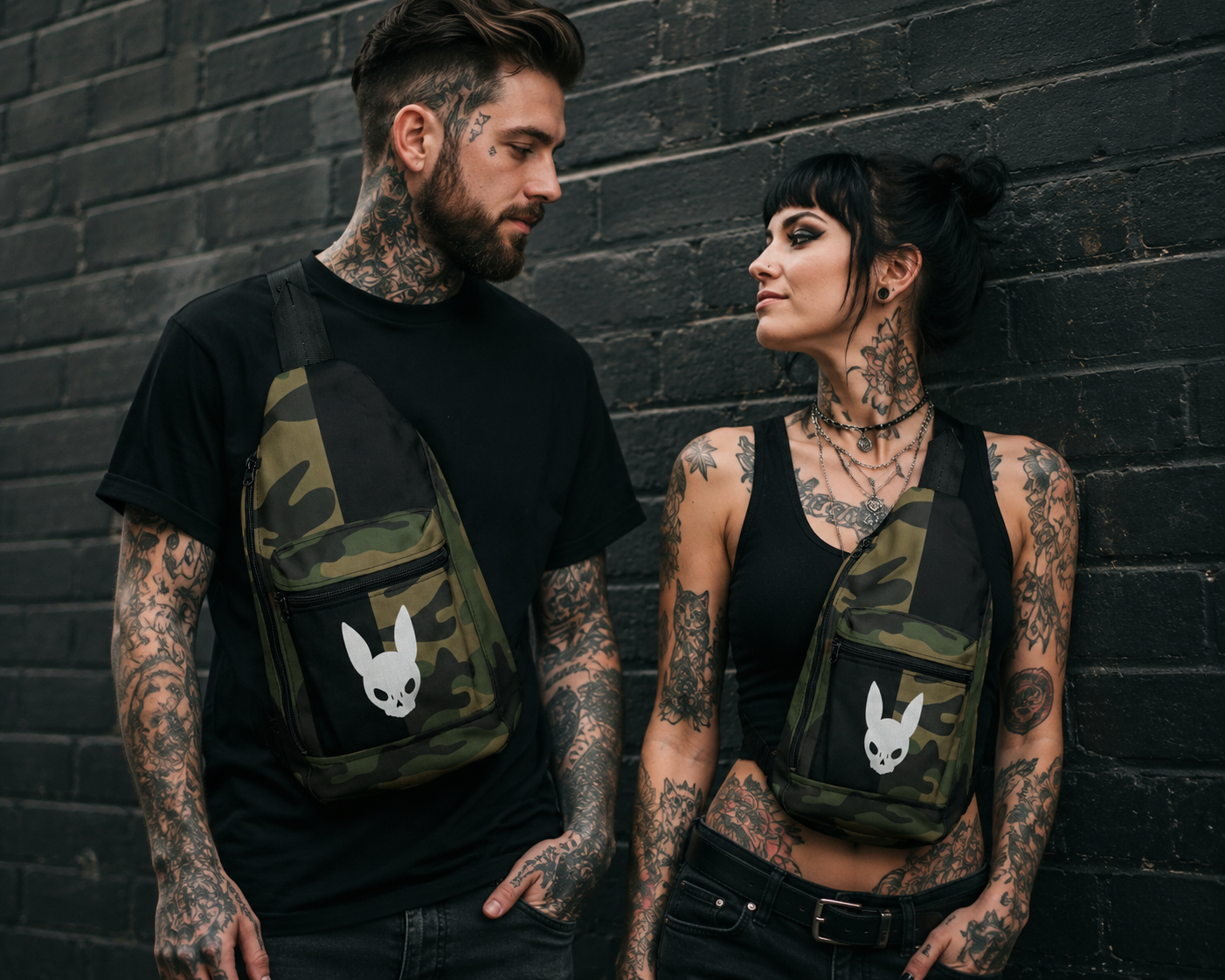 Camo Bunny Sling Bag – Tactical Army Green Crossbody Pack