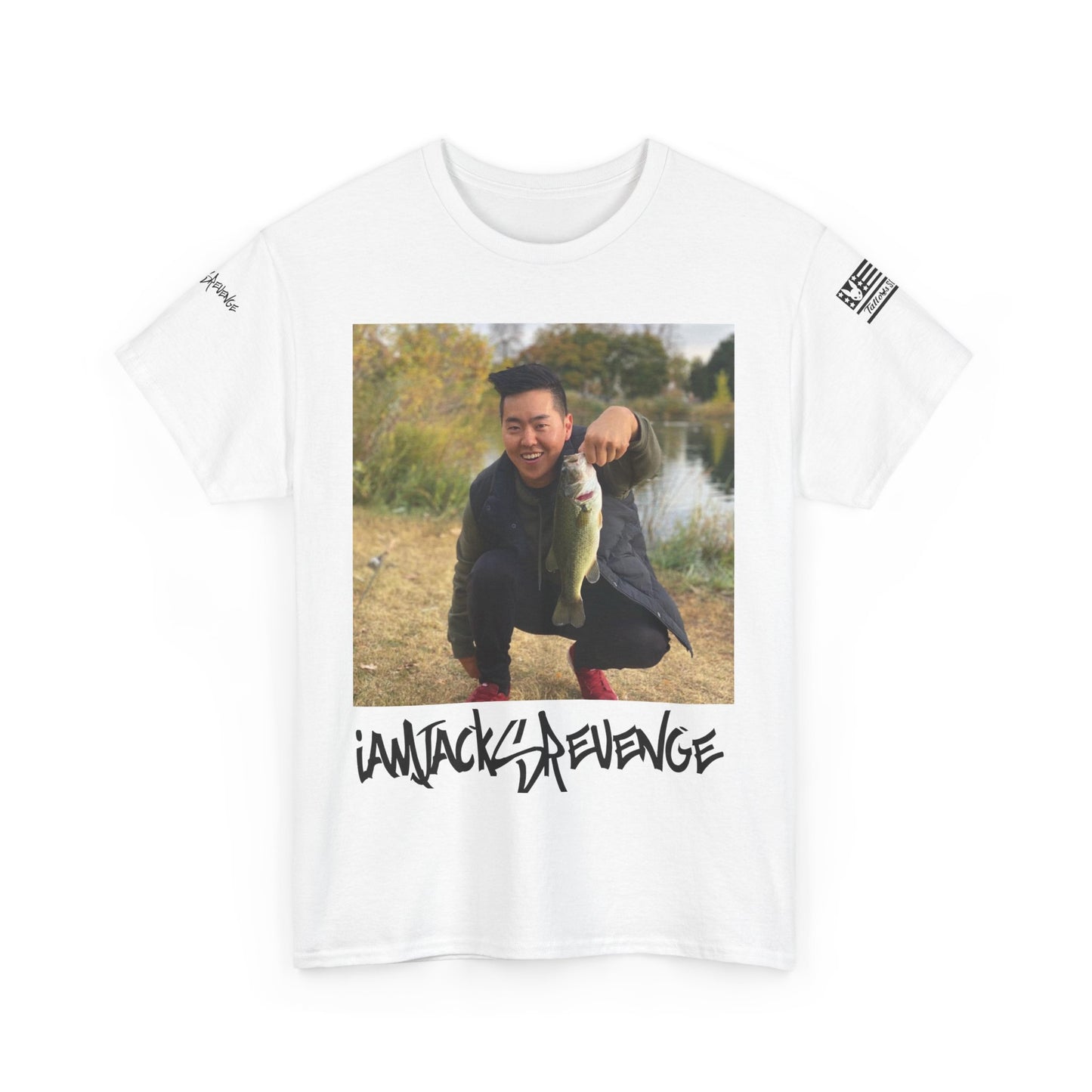 Man with fish Cotton Tee